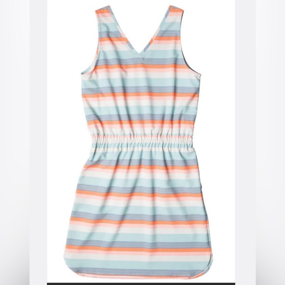 KAVU Ensenada Stripe Midi Athletic Outdoor Athleisure Dress Pocket Sleeveless XL - Picture 5 of 9